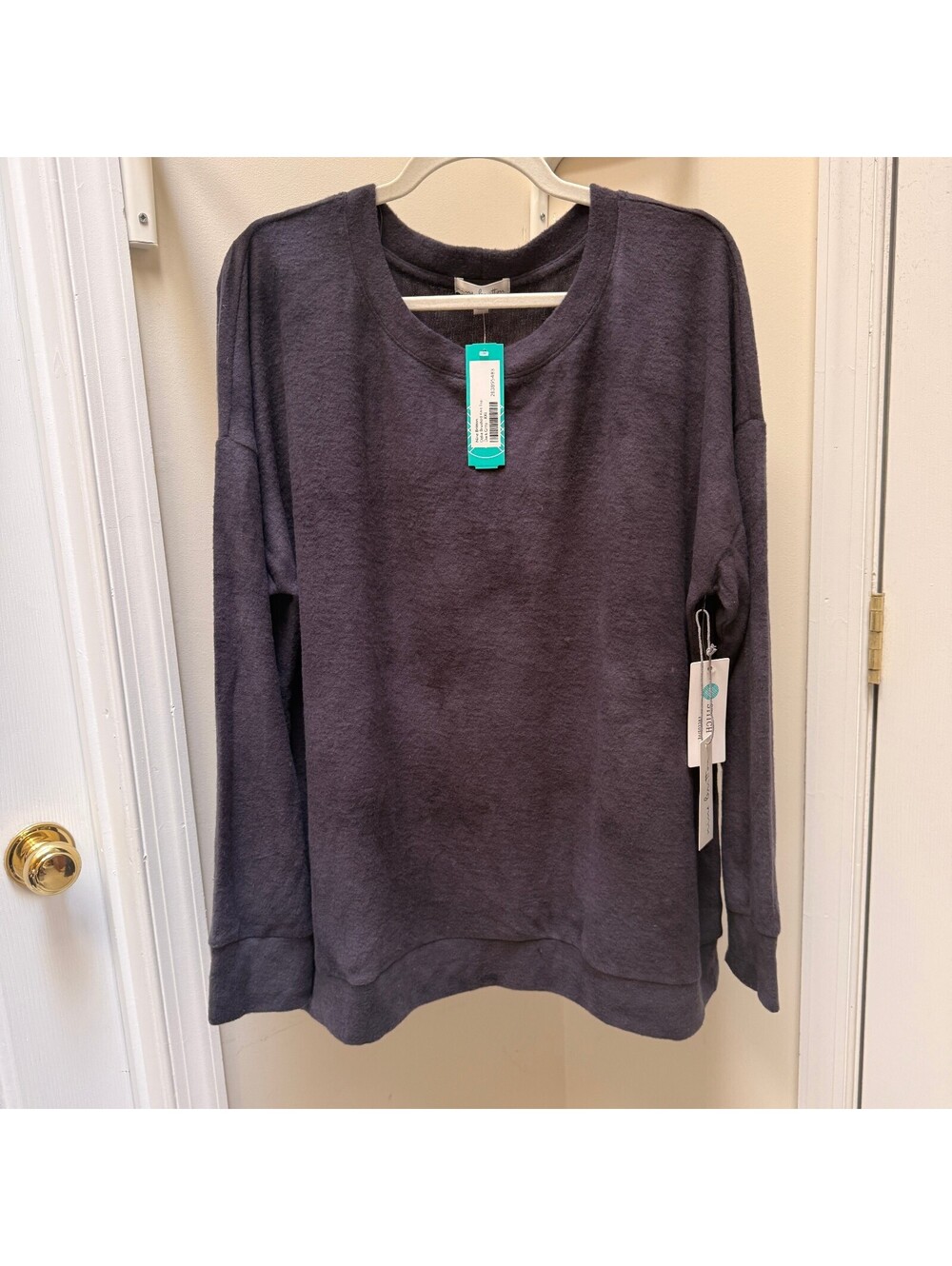 Nine Britton Dalia Brushed Knit Pullover Sweater NWT Dark Gray XXL